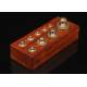 Fine Set of Precision Balance Weights on Mahogany Base. Spain, 1930's