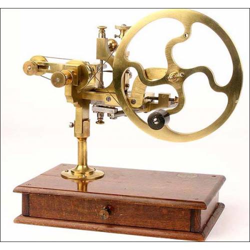Antique watchmaker's lathe, large size.