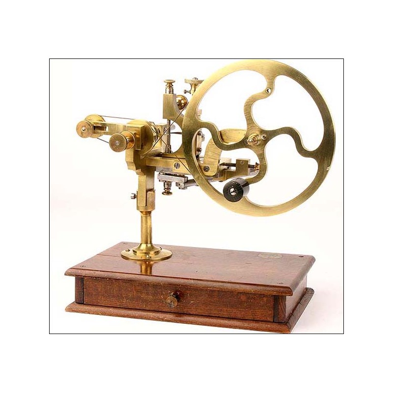 Antique watchmaker's lathe, large size.