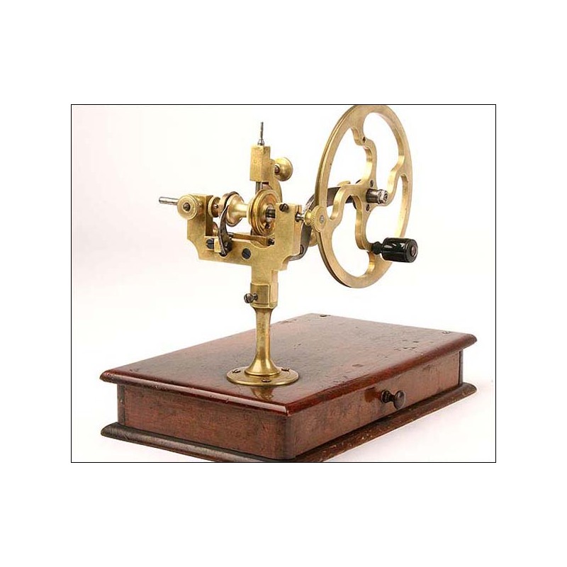 Antique watchmaker's lathe.