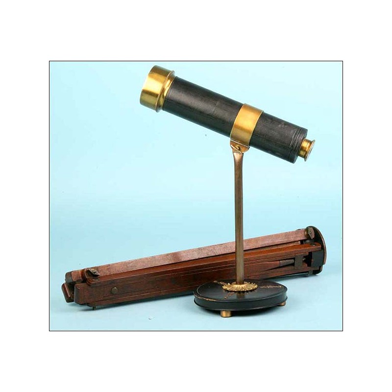 Spyglass s. XIX with stand and field tripod.