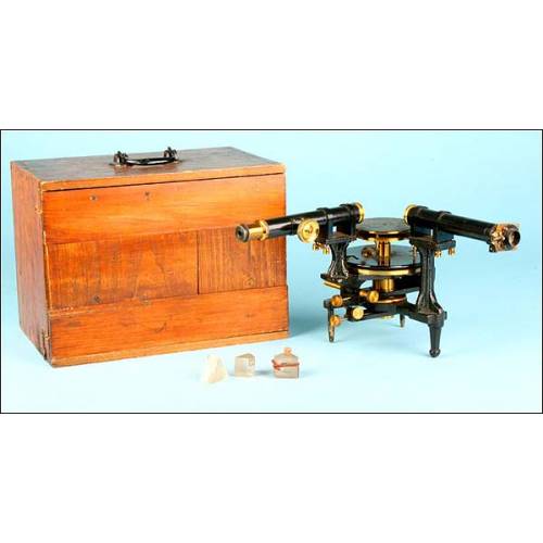 Espectroscopio antiguo de finales del siglo XIX, 1870-1900.