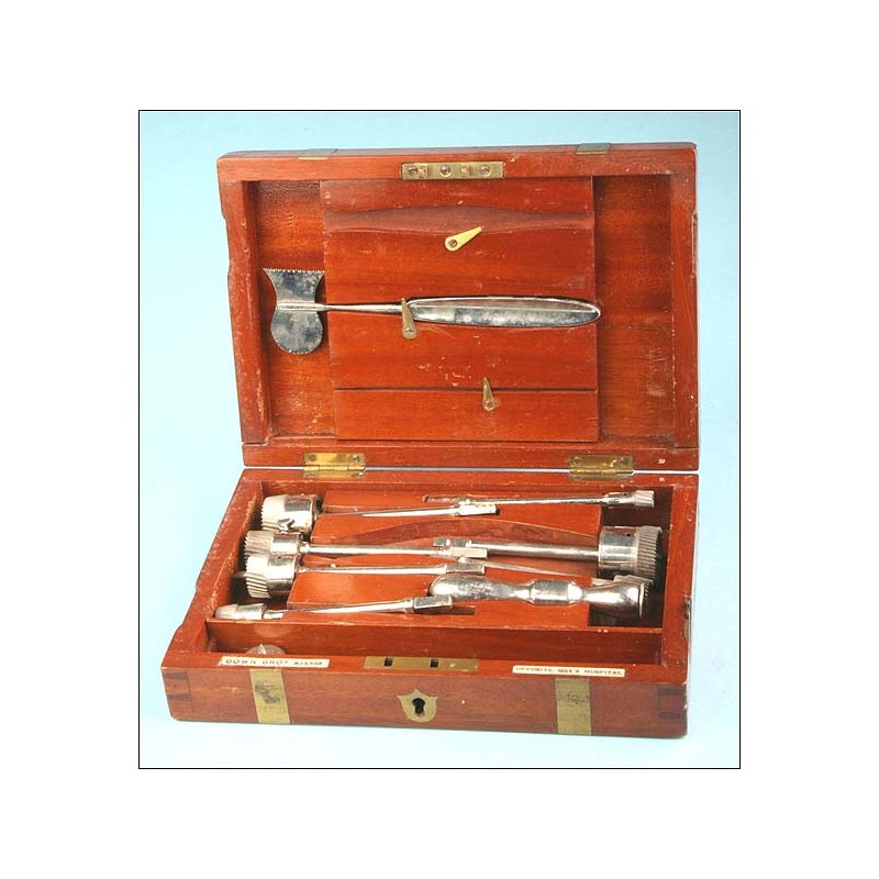 Antique medical instruments for cranial trepanation.