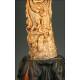 Magnificent Chinese Carving of Kwan Yin Made in Bone, S. XIX.