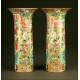Elegant Pair of Chinese Vases in Canton Porcelain. Circa 1.850. Hand Decorated.