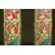 Elegant Pair of Chinese Vases in Canton Porcelain. Circa 1.850. Hand Decorated.