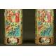 Elegant Pair of Chinese Vases in Canton Porcelain. Circa 1.850. Hand Decorated.