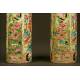 Elegant Pair of Chinese Vases in Canton Porcelain. Circa 1.850. Hand Decorated.