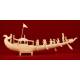 Stylized Oriental Ivory Boat from 1920. Delicately Hand Carved.