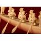Stylized Oriental Ivory Boat from 1920. Delicately Hand Carved.