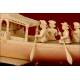 Stylized Oriental Ivory Boat from 1920. Delicately Hand Carved.