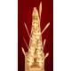 Stylized Oriental Ivory Boat from 1920. Delicately Hand Carved.