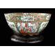 Antique Canton Porcelain Bowl, Green Family. China, 1900