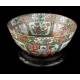 Antique Canton Porcelain Bowl, Green Family. China, 1900