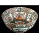 Antique Canton Porcelain Bowl, Green Family. China, 1900