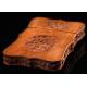 Hand Carved Sandalwood Chinese Card Holder. XIX Century. Very Good Condition.