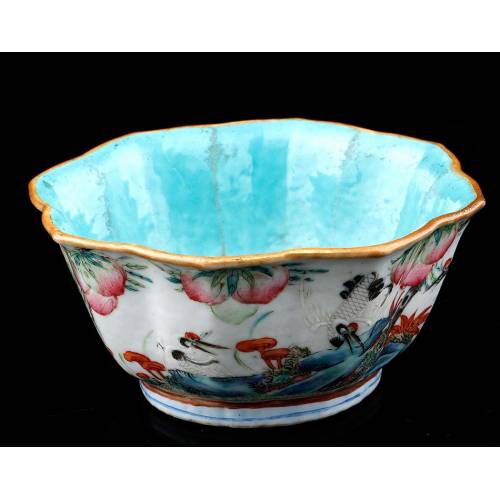 Antique Hand Painted Porcelain Bowl. Tongzhi Period. China, XIX Century