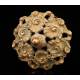 Antique Chinese Porcelain Bowl on Brass Stand. China, S. XVIII-XIX