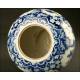 Chinese Blue and White Porcelain Urn with Xianfeng Seal.Eight Immortals. XIX CENTURY