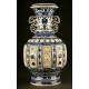 Large Chinese Blue and White Porcelain Piece, Possibly a Water Heater. S. XX.
