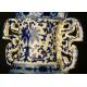 Large Chinese Blue and White Porcelain Piece, Possibly a Water Heater. S. XX.