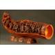 Beautiful Hand Carved Bamboo Root Piece with the Eight Immortals. Mid 20th Century