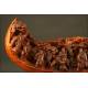 Beautiful Hand Carved Bamboo Root Piece with the Eight Immortals. Mid 20th Century