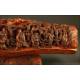 Beautiful Hand Carved Bamboo Root Piece with the Eight Immortals. Mid 20th Century