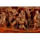 Beautiful Hand Carved Bamboo Root Piece with the Eight Immortals. Mid 20th Century