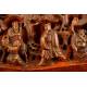 Beautiful Hand Carved Bamboo Root Piece with the Eight Immortals. Mid 20th Century