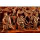 Beautiful Hand Carved Bamboo Root Piece with the Eight Immortals. Mid 20th Century