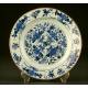 Delicate Chinese Blue and White Porcelain Dish. Probably 19th Century, Qing Dynasty.