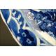 Magnífico Plato de Porcelana China Vidriada Azul y Blanca. S. XIX, Dinastía Qing. Original