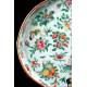 Antigua Fuente China de Porcelana Bellamente Decorada. Siglo XIX-XX. Muy Bien Conservada