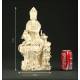 Kwan Yin in Chinese Blanc Porcelain from Ancient China. Qing Period.