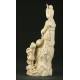 Kwan Yin in Chinese Blanc Porcelain from Ancient China. Qing Period.