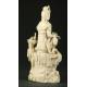 Kwan Yin in Chinese Blanc Porcelain from Ancient China. Qing Period.