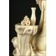 Kwan Yin in Chinese Blanc Porcelain from Ancient China. Qing Period.