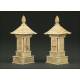 Precious Pair of Chinese Ivory Pagodas, XIX Century.