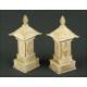 Precious Pair of Chinese Ivory Pagodas, XIX Century.