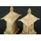Precious Pair of Chinese Ivory Pagodas, XIX Century.