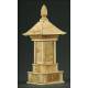 Preciosa Pareja de Pagodas de Marfil Chinas del S. XIX. Antiguas y en Perfecto Estado