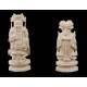 Antique Chinese Ivory Chess set. Circa 1920.