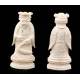 Antique Chinese Ivory Chess set. Circa 1920.