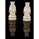 Antique Chinese Ivory Chess set. Circa 1920.