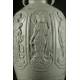 S. XIX. Chinese Bottle Covered in Silver Blown Glass. Contrasted in the Base.
