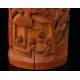 Bote para Pinceles de Origen Chino, Fabricado en Madera de Bambú Tallada a Mano. Primer Cuarto del Siglo XX