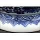 Clásico Jarrón Chino de Porcelana Azul y Blanca, Decorado a Mano. Marca de Kangxi