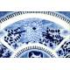 Delicate Chinese Blue and White Porcelain Dish, Hand Painted. With Kangxi Mark