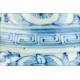 Elegante Jarrón Chino de Porcelana Blanca y Azul, Decorado a Mano. Marca de Chenghua